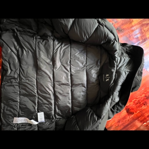 Armani Exchange black winter coat with hood. - Picture 5 of 5